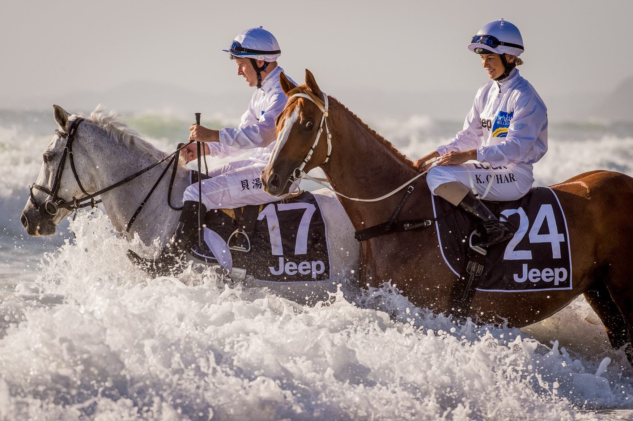 Barrier Draw, Kathy O'Hara & Tommy Berry, Magic Millions — Beach & Trackwork photograph by Sharon Lee Chapman