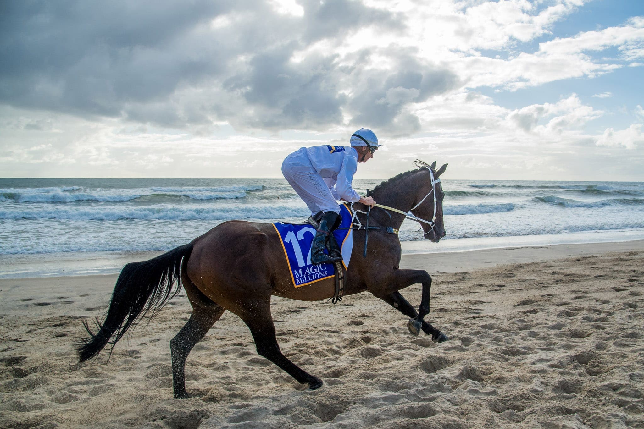 Barrier Draw, Run 1, Jockeys, MM GC — Beach & Trackwork photograph by Sharon Lee Chapman