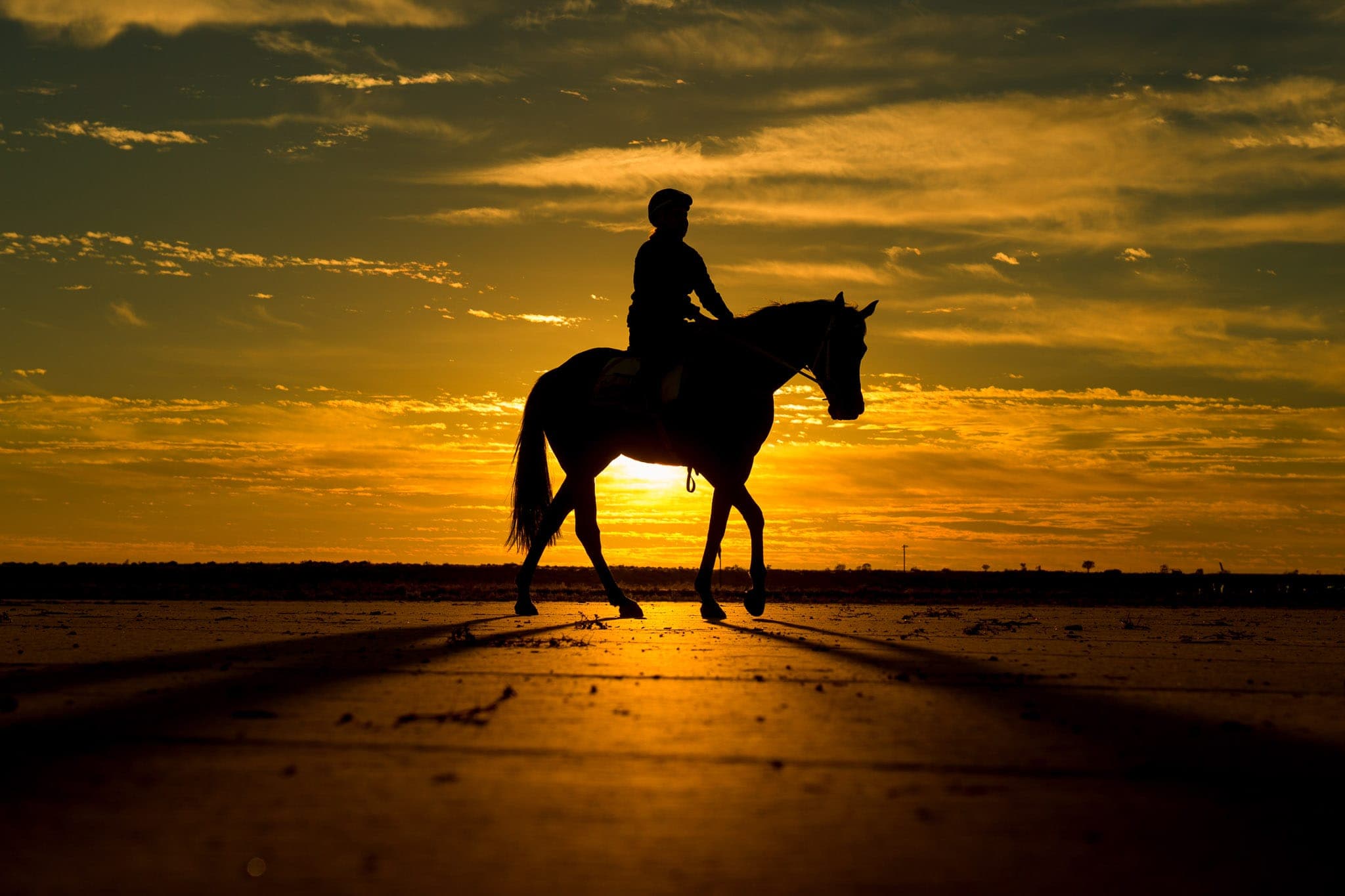 Birdsville, Trackwork, Sunrise — Beach & Trackwork photograph by Sharon Lee Chapman
