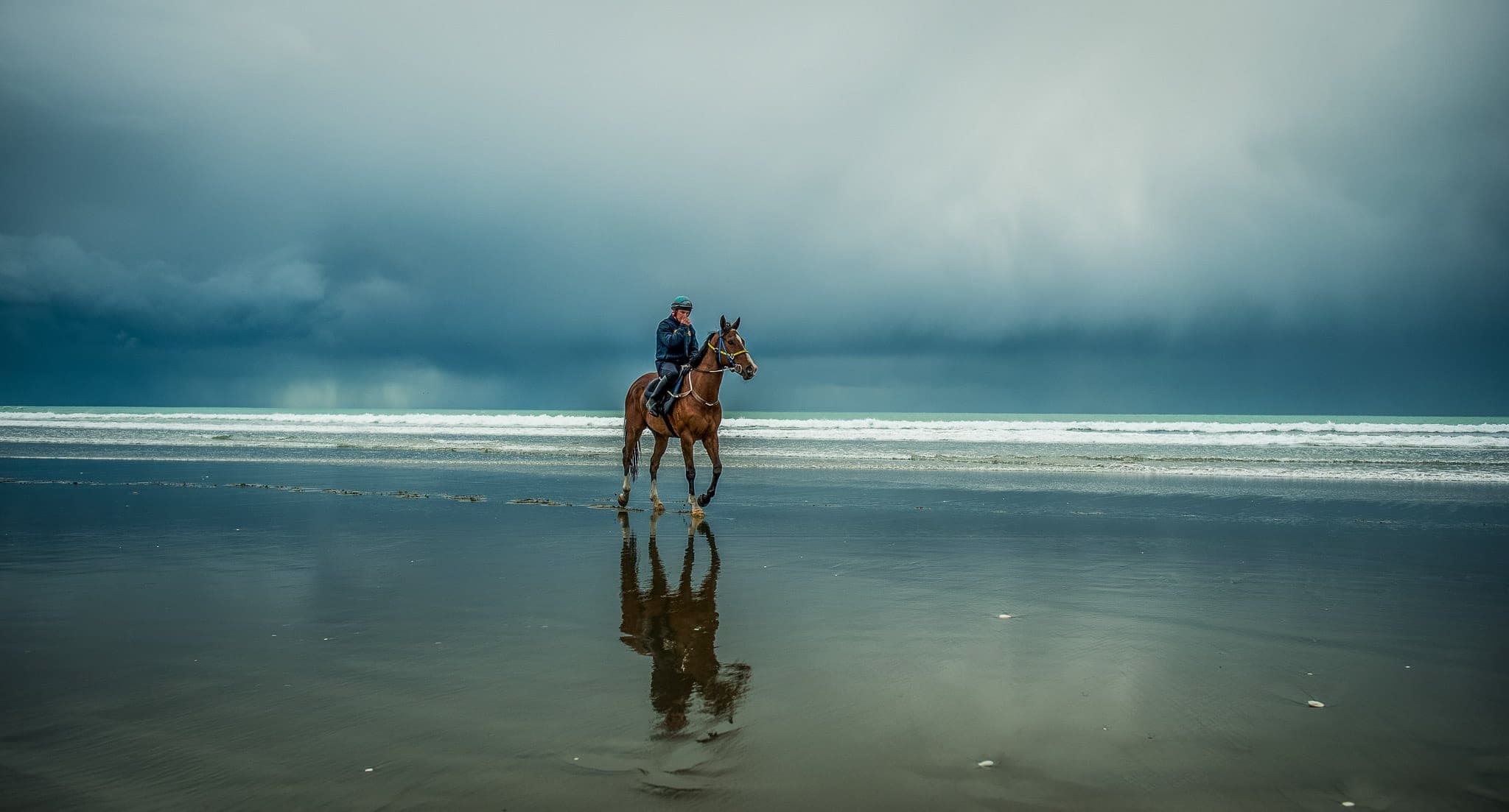 NZ Racing, Beach, Stanley Park Beach — Beach & Trackwork photograph by Sharon Lee Chapman