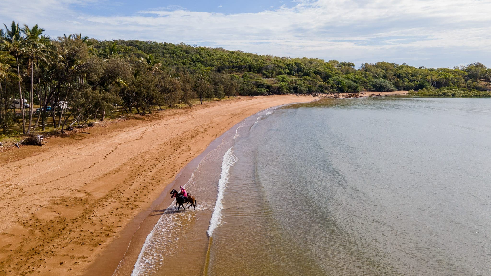 Trinity Bannon Racing, Aerial, Grasstree — Beach & Trackwork photograph by Sharon Lee Chapman