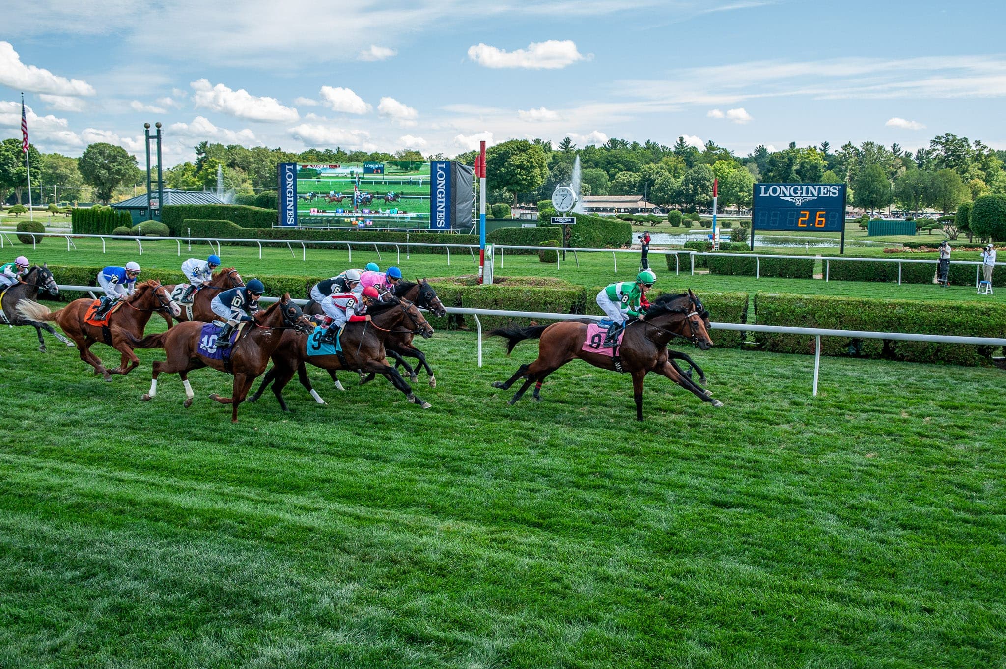 Saratoga, Turf Racing — Racing photograph by Sharon Lee Chapman